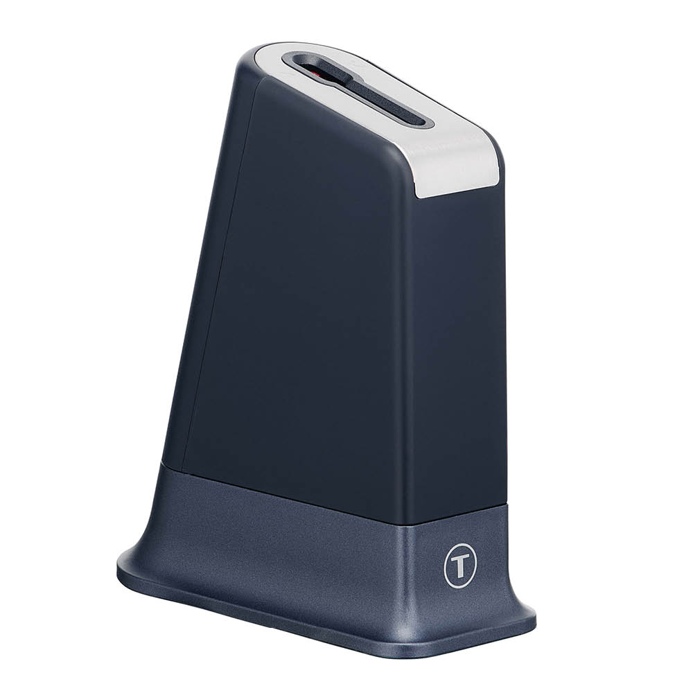 Tefal EverSharp Pro kockkniv 16,5 cm med knivblock mörkblå