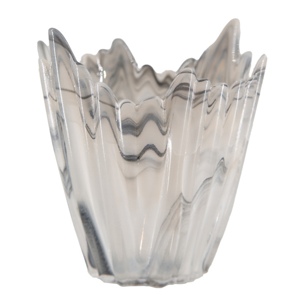 Holmen Alvo telysholder 12,5 cm grå/hvit