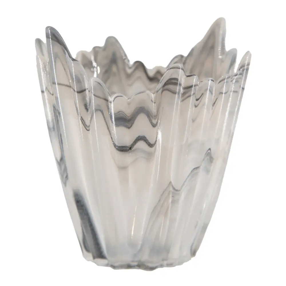 Alvo telysholder 12,5 cm grå/hvit