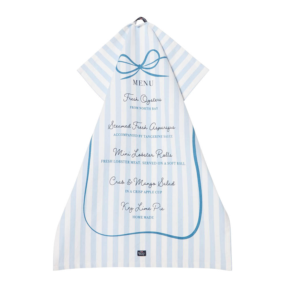 Lexington - Party Menu Keittiöpyyhe 50x70 cm Sininen/Valkoinen