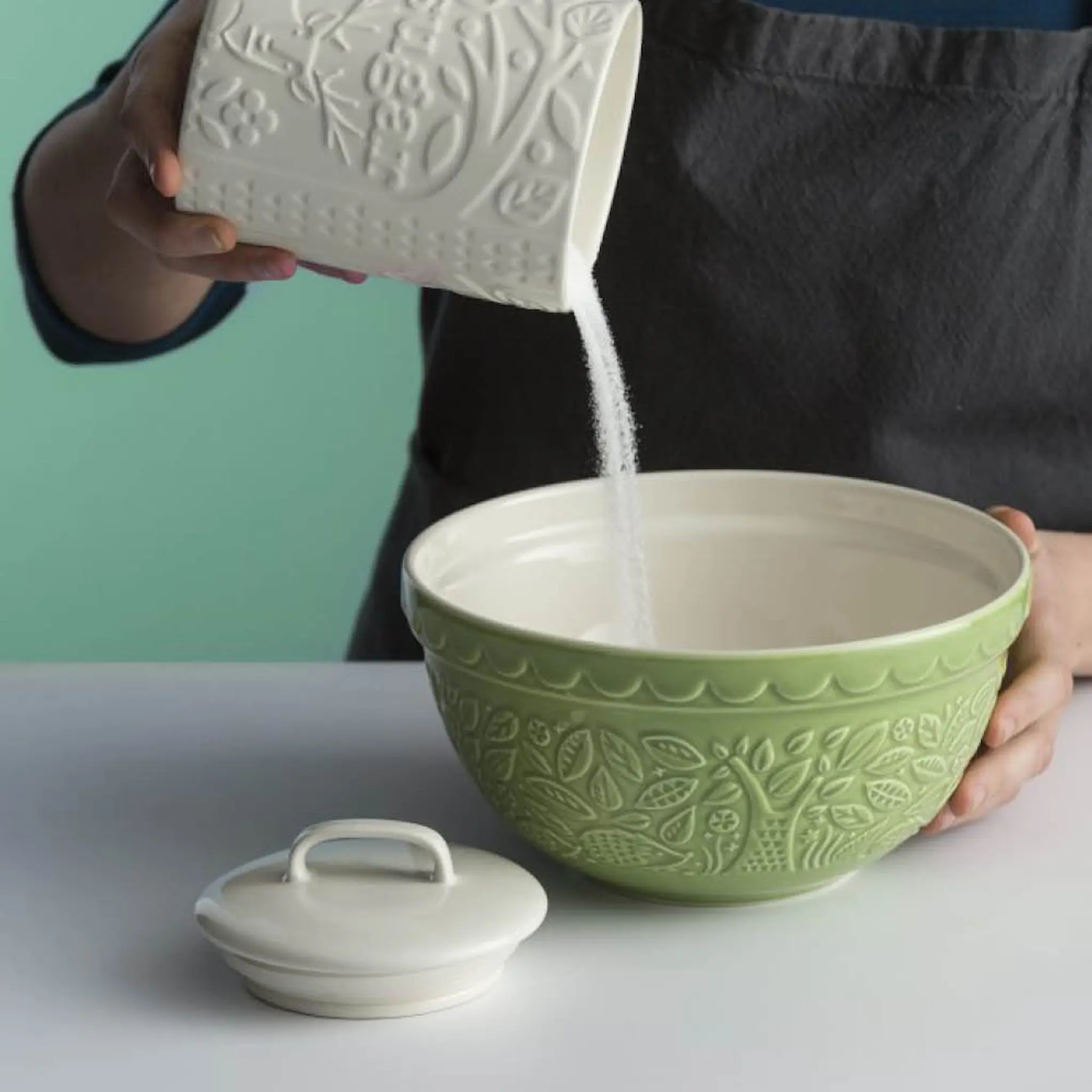 Mason Cash In The Forest blandningsskål S30 1,1 L Igelkott grön