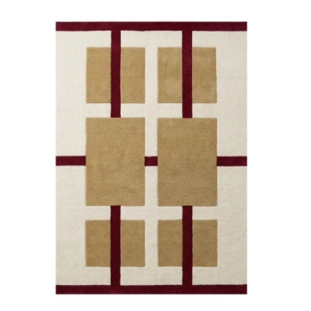 Deco Nord - Aura villamatto 170x240 cm ivory punainen keltainen