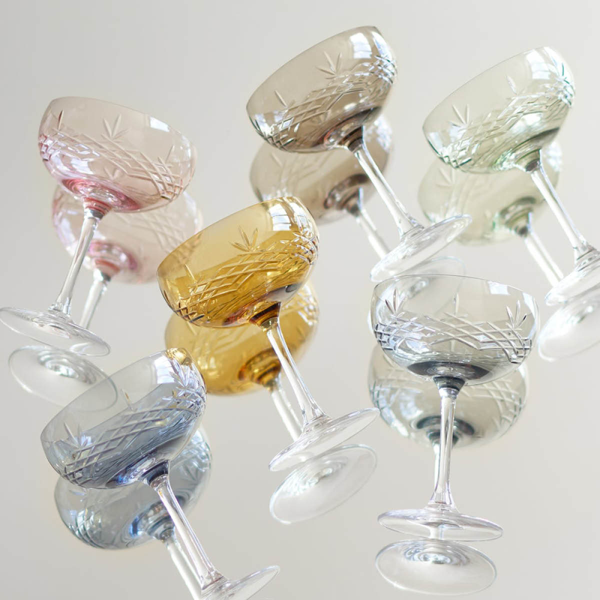 Frederik Bagger Crispy Gatsby champagneskål 30 cl 2 stk topaz