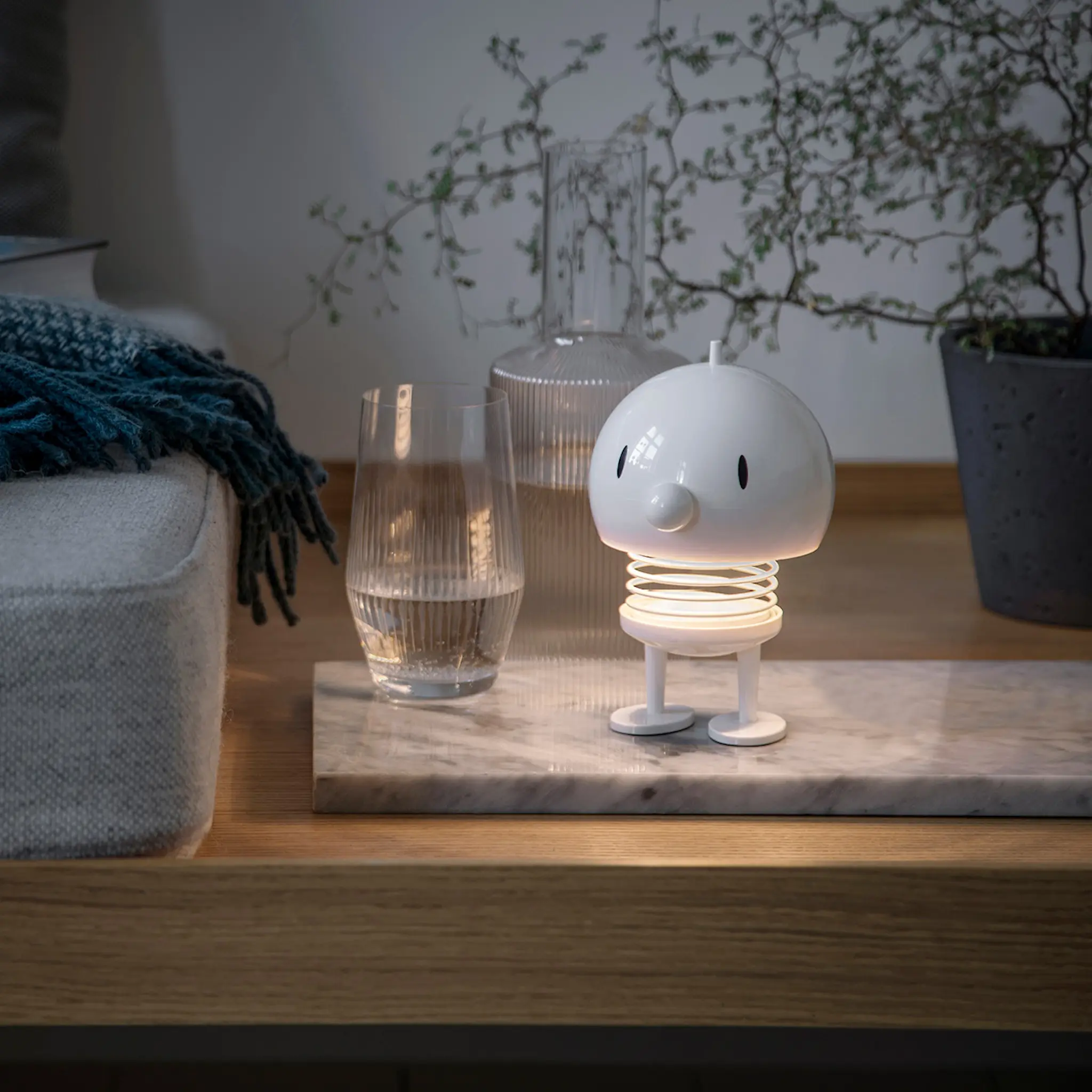 Hoptimisten Hoptimist LED Valaisin 15 cm Valkoinen