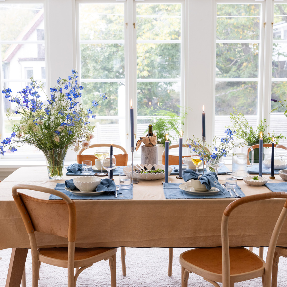 Sagaform Eden denim kökshandduk 70x50 cm 2-pack blå