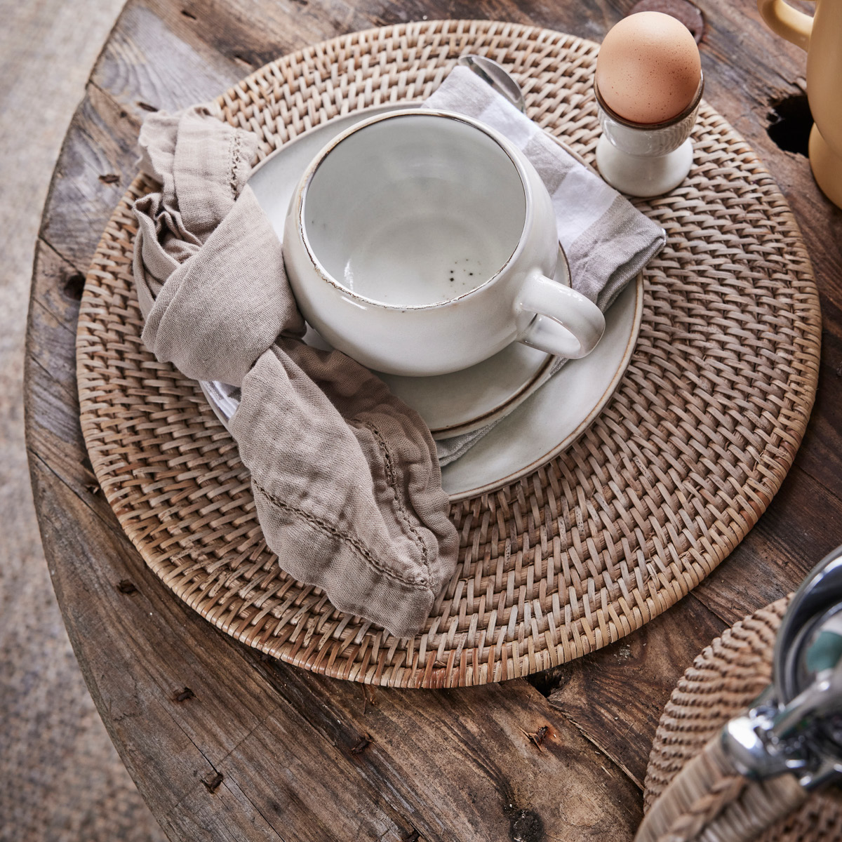 Lene Bjerre Norah Pöytätabletti 35x35 cm Luonnonväri