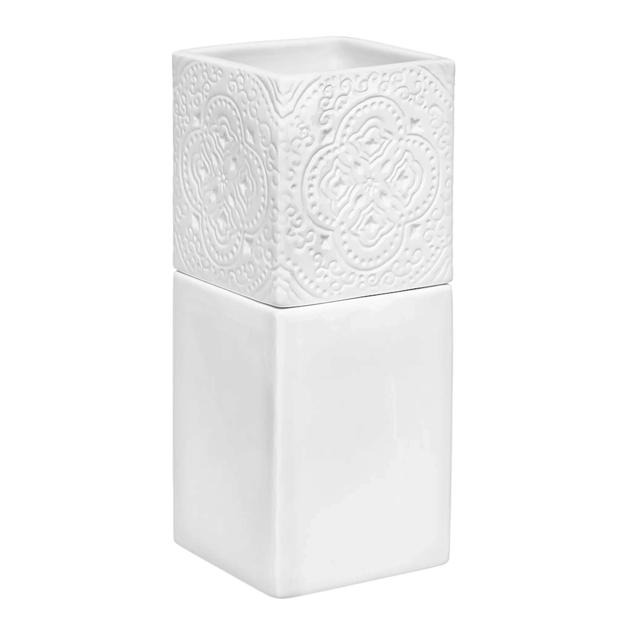 Cult Design Orient Evergreen kvadratisk Örtkruka 19 cm Vit