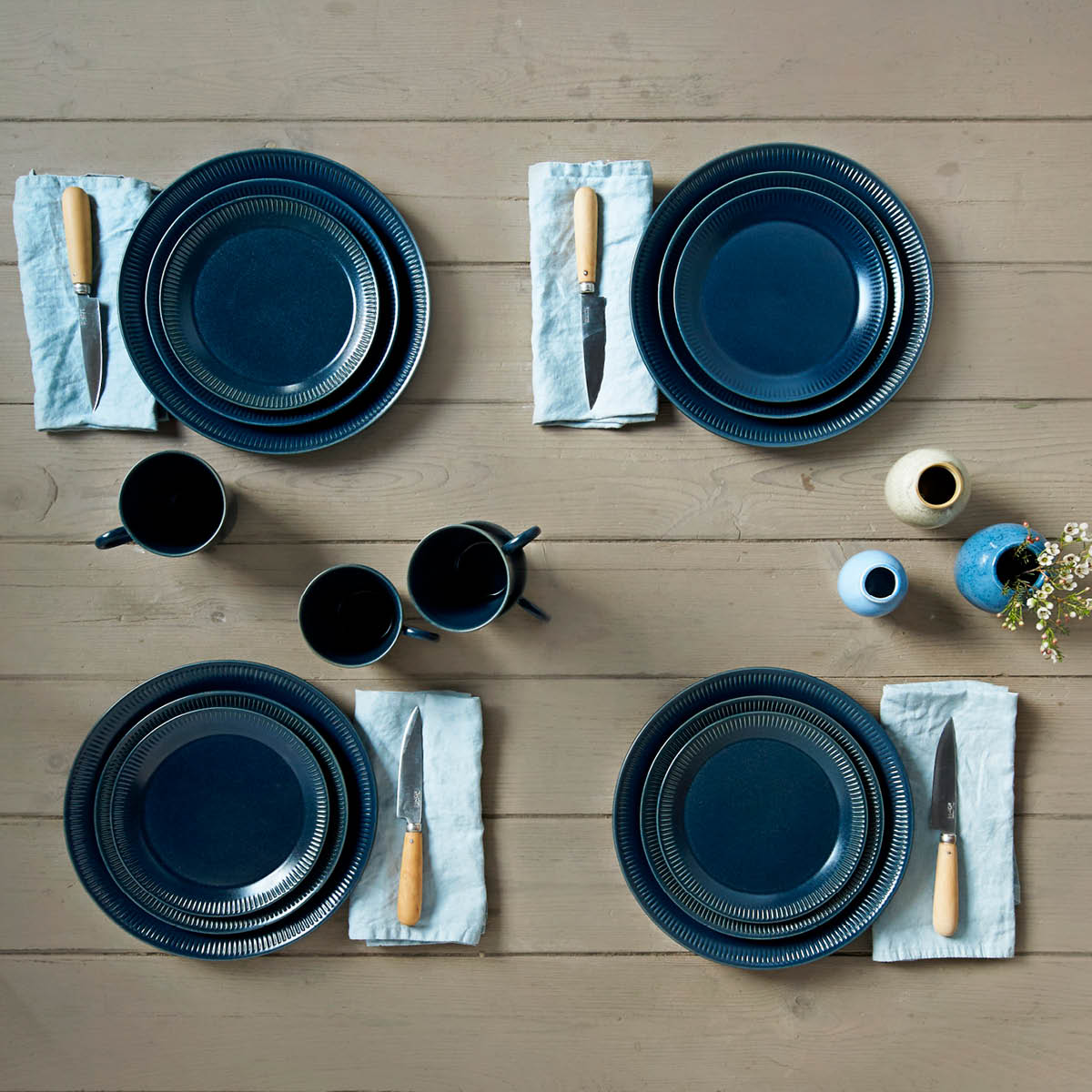 Knabstrup Keramik Knabstrup dyp tallerken 19 cm blå