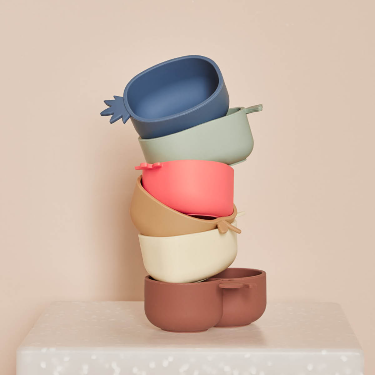 OYOY Yummy Jordgubb Körsbär barnskål 2 delar Cherry Red/Nutmeg