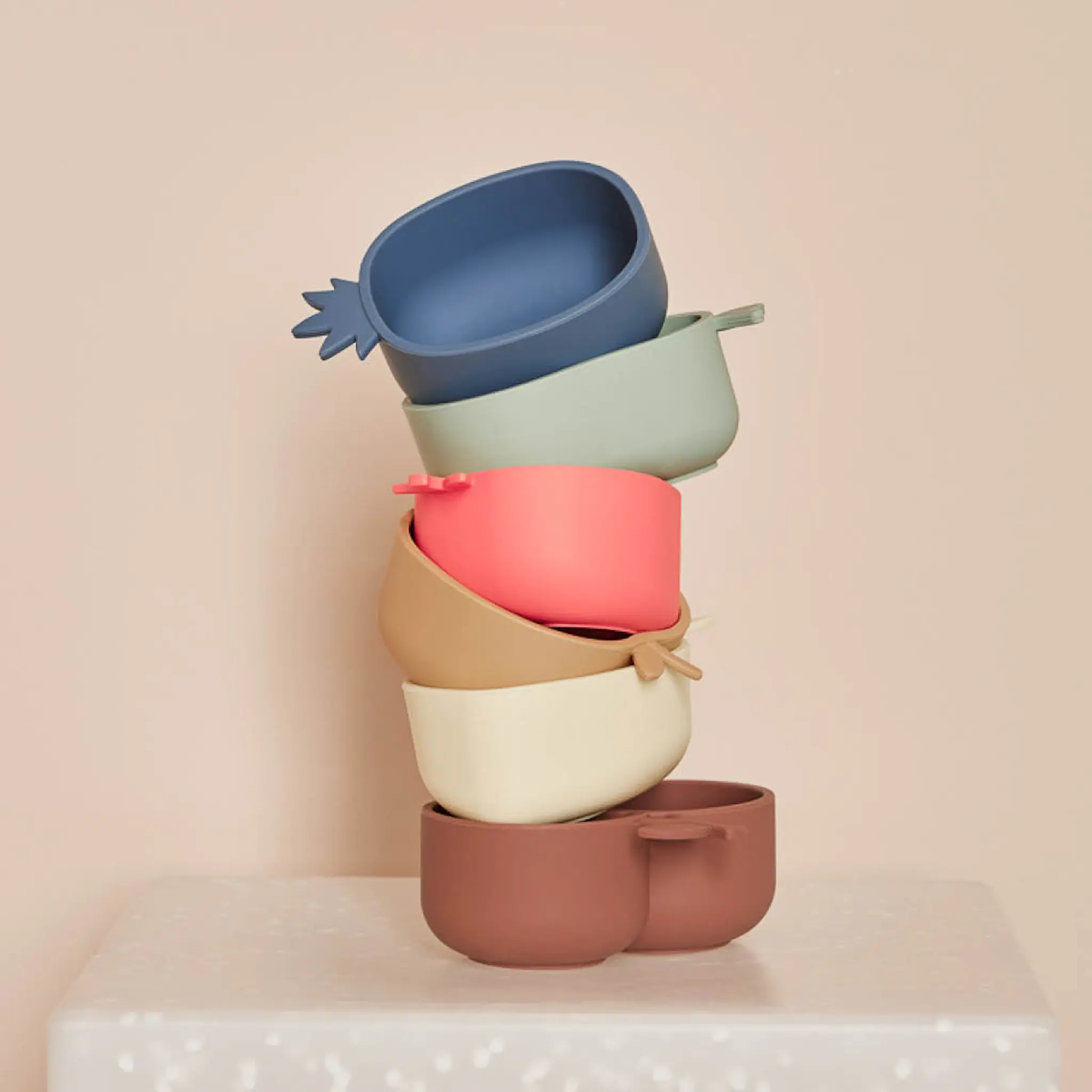 OYOY Yummy Jordgubb Körsbär barnskål 2 delar Cherry Red/Nutmeg