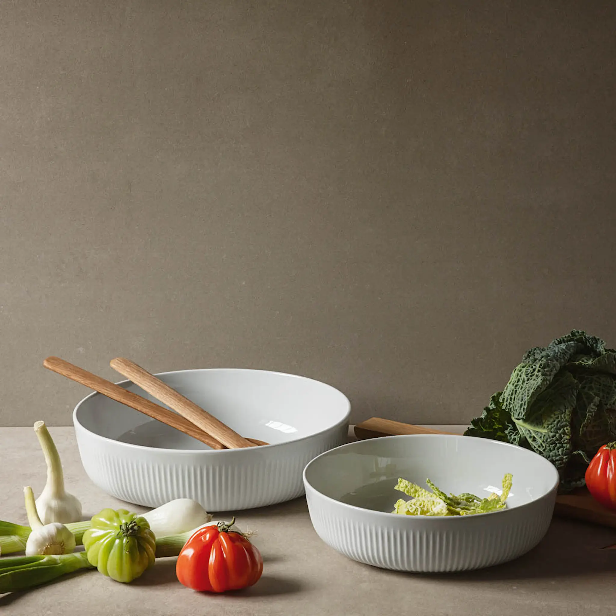 Eva Trio Legio Nova Salaattikulho 2 L + 3,3 L Valkoinen