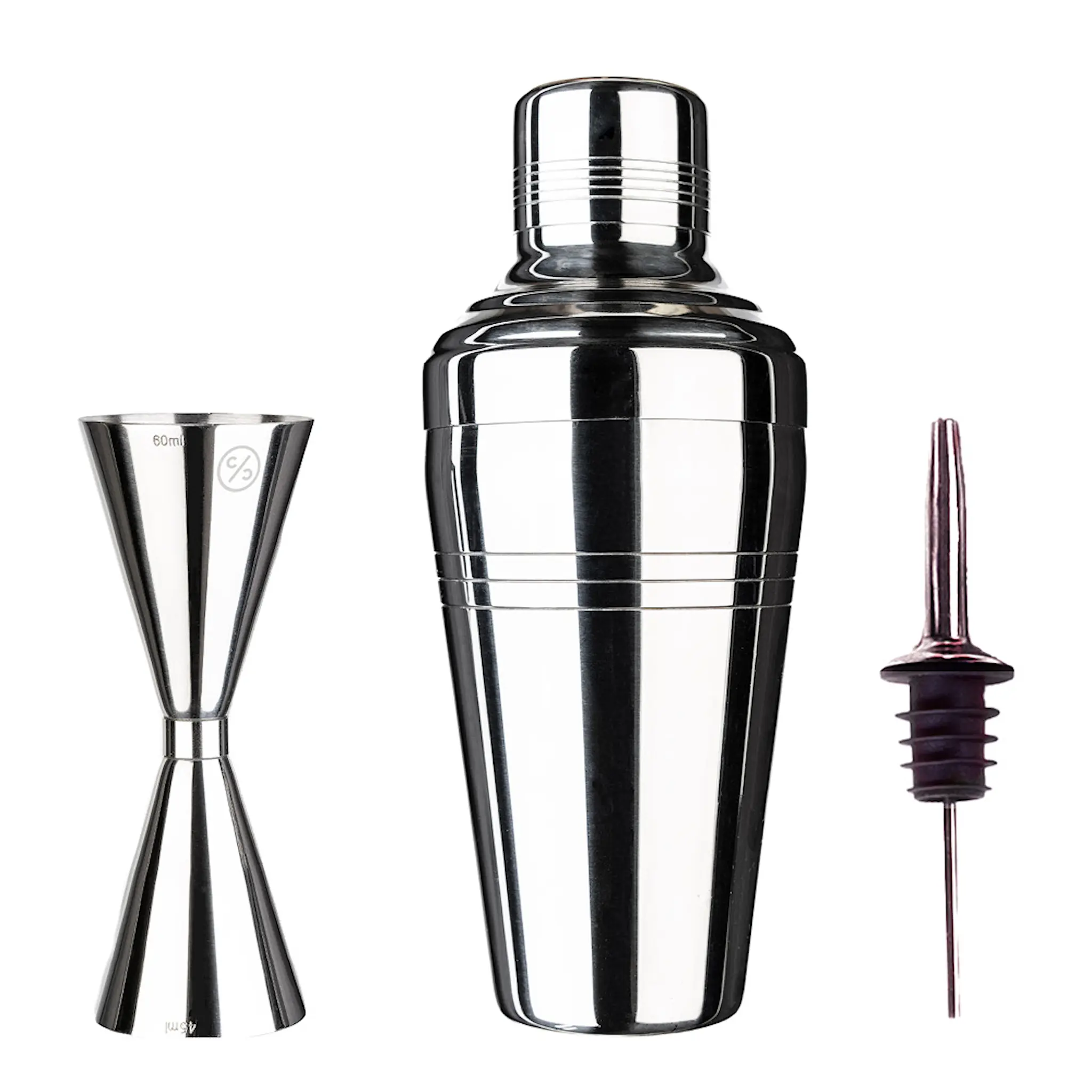 Cocktail Club Bar Kit Mini barset 3 delar shaker/jigger/pourer stål
