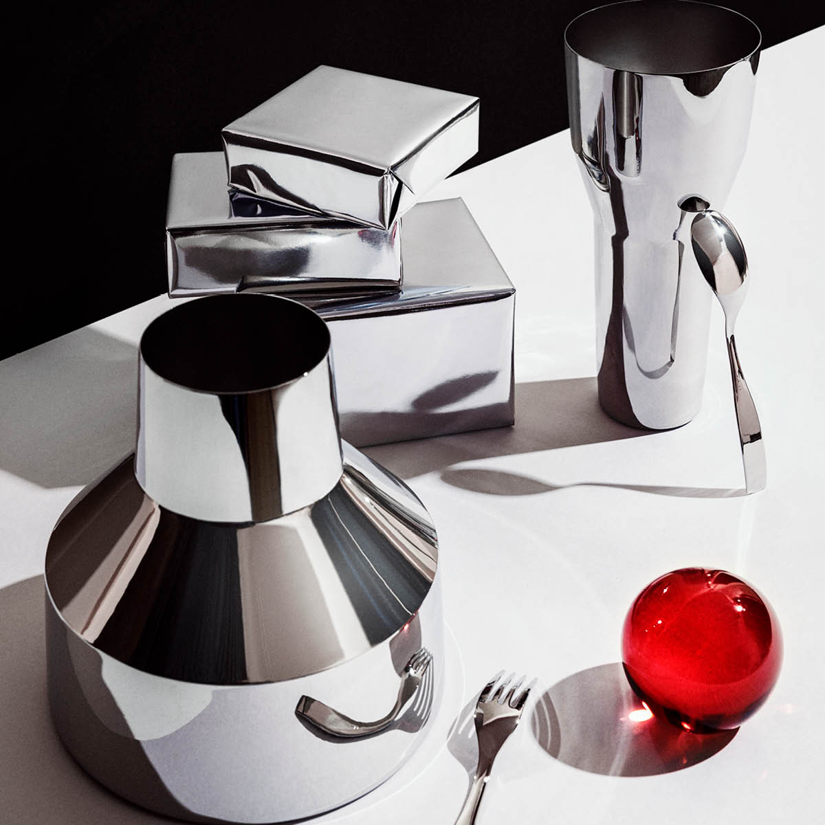 iittala Solare lav vase 22x20 cm stål