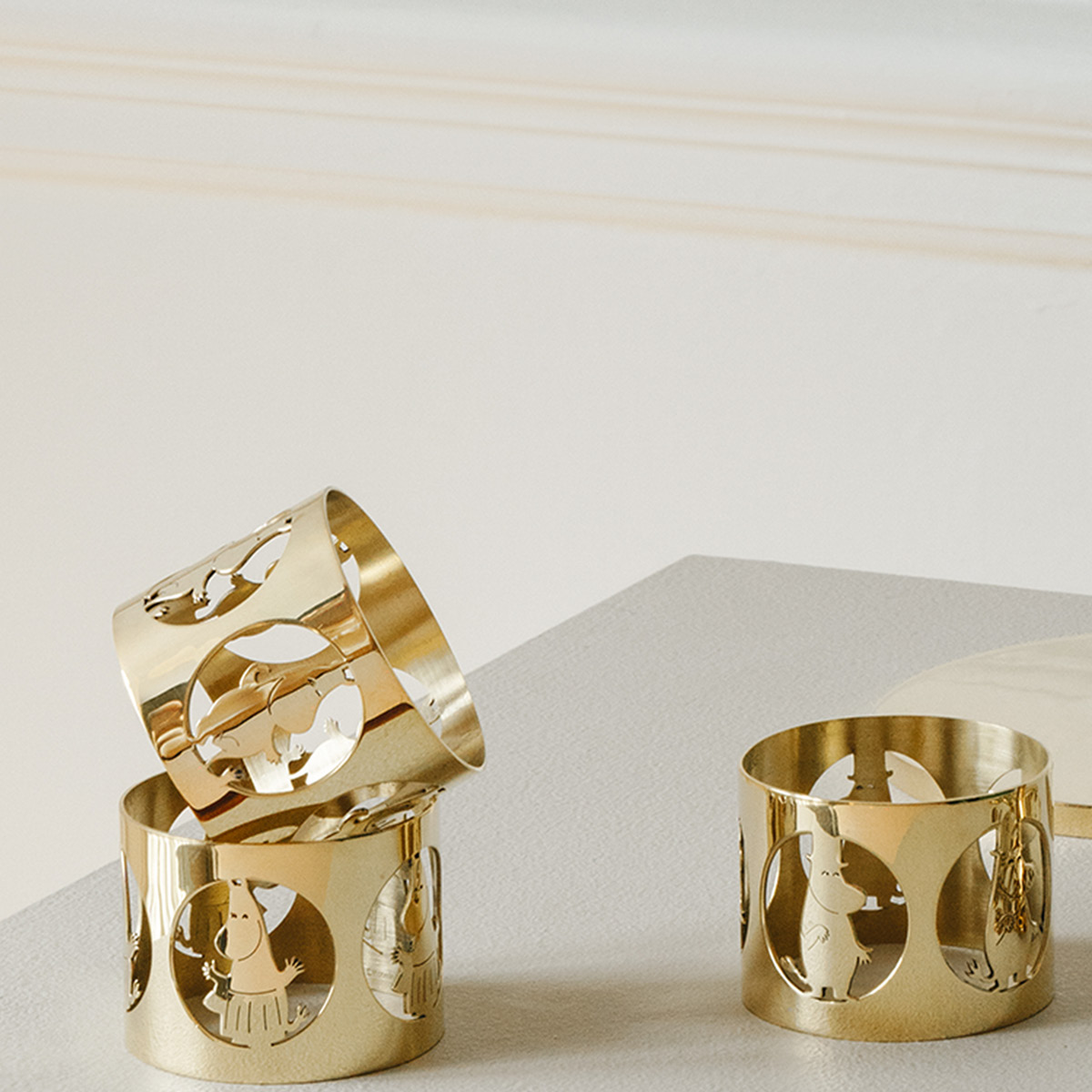 Hilke Hilke x Mummi serviettringer 5 cm 2 stk Mummimamma messing