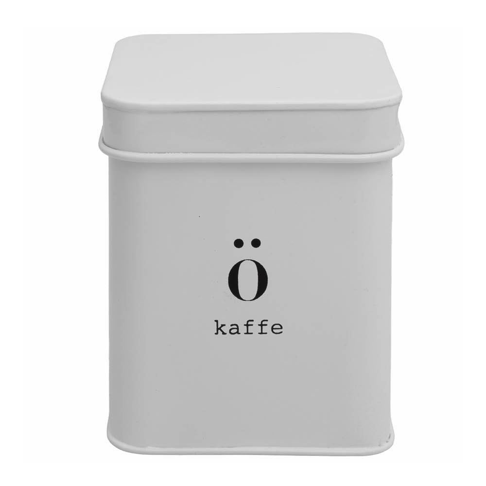 Sögne Home Emalj kaffeburk 11,5x11,5x14 cm vit