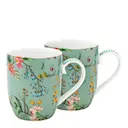 Jolie Flowers liten mugg 20 cl 2-pack ljusblå