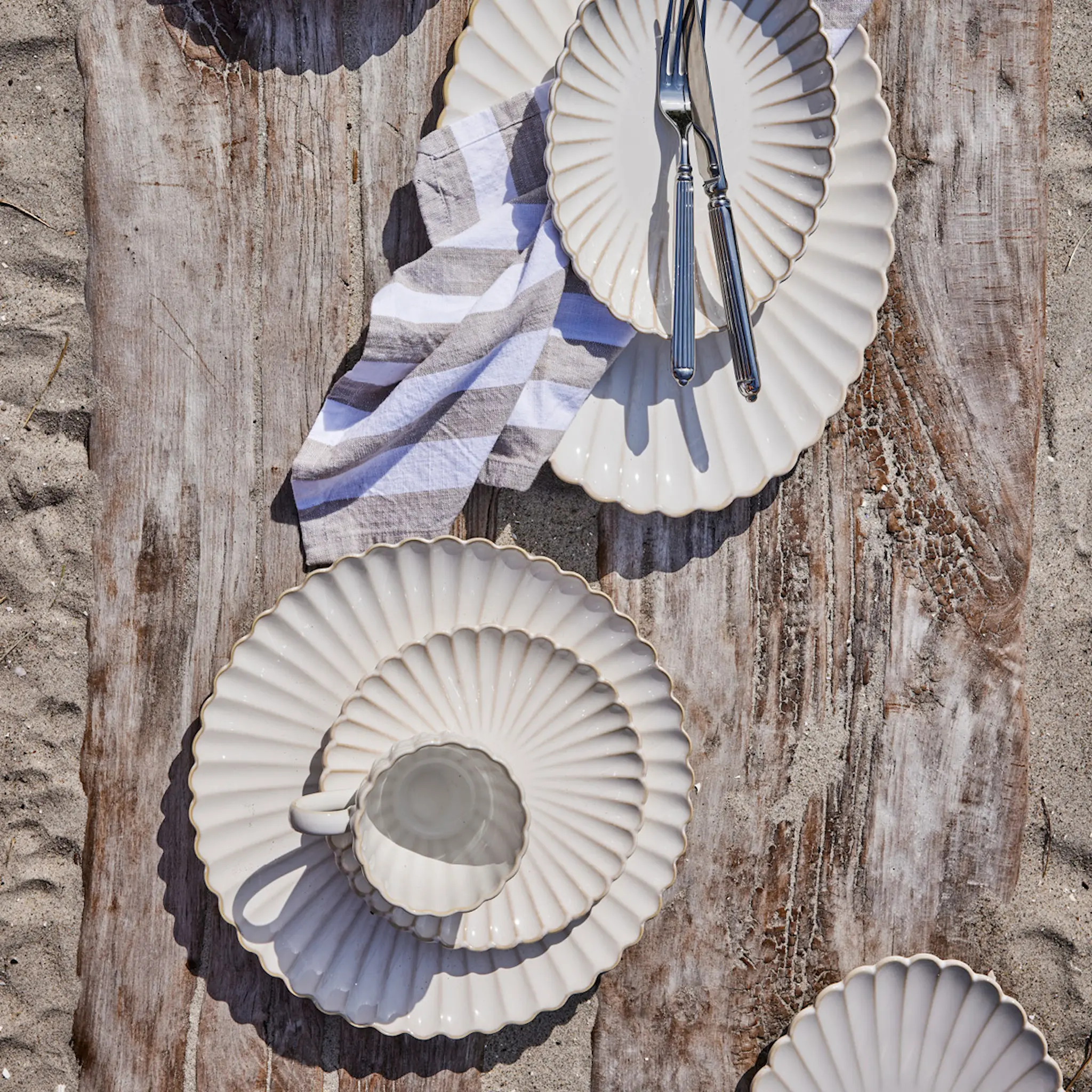 Lene Bjerre Camille tallrik 20,5 cm benvit
