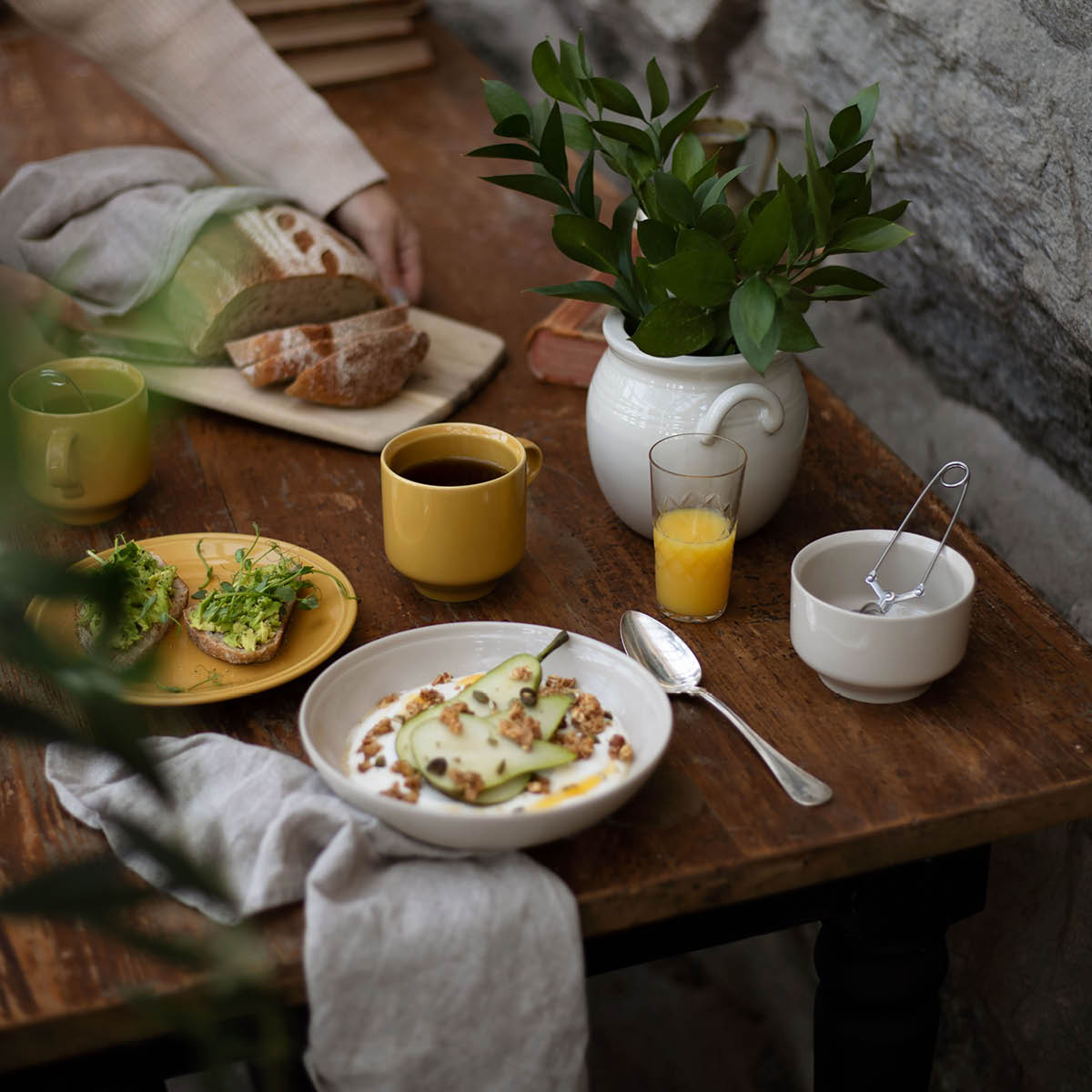 Rörstrand Höganäs Keramik kopp/skål 33 cl oker