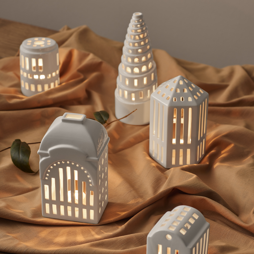 Kähler Urbania Ljuslykta High Tower 22,5 cm Vit