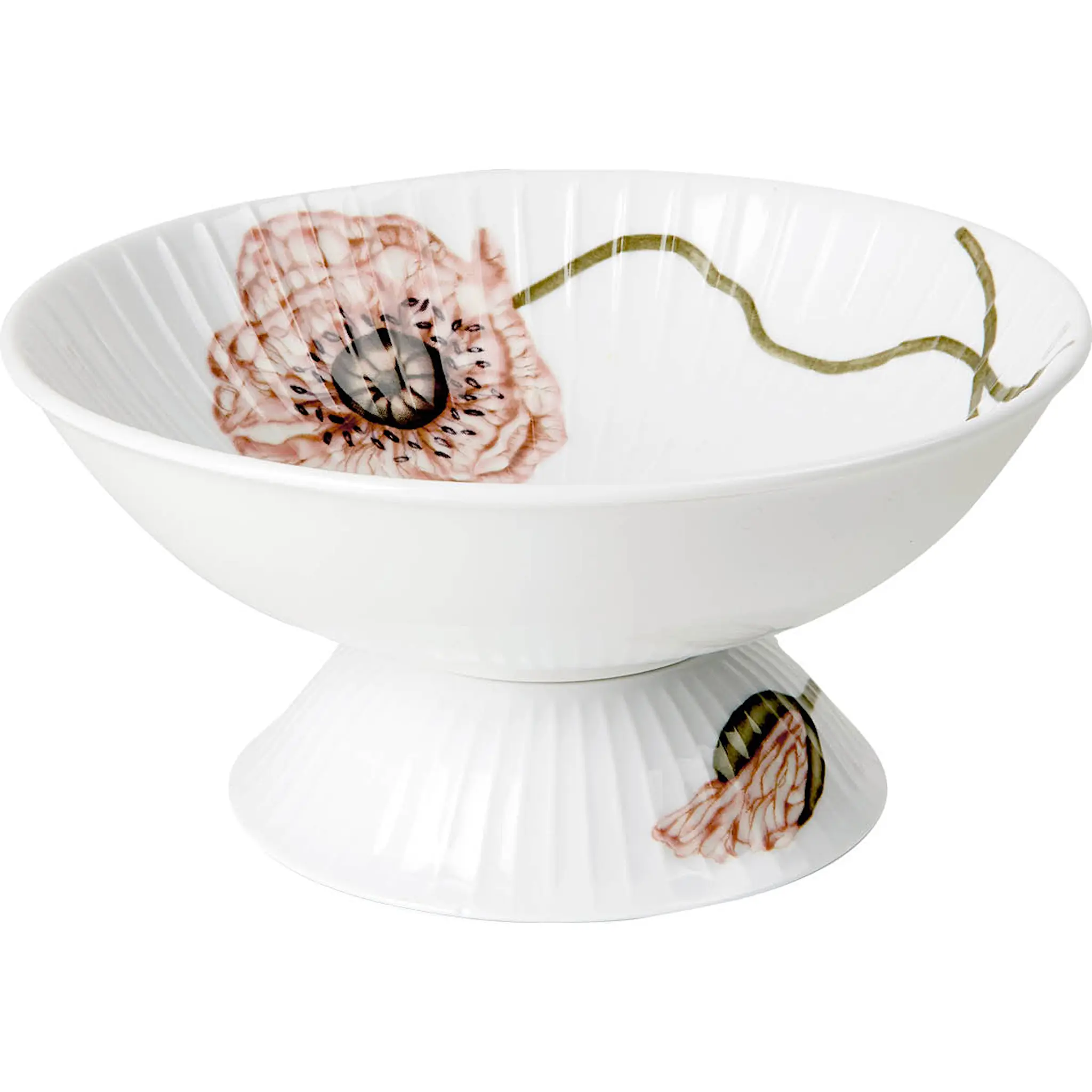 Kähler Hammershøi Poppy Skål med fot 16 cm Vit