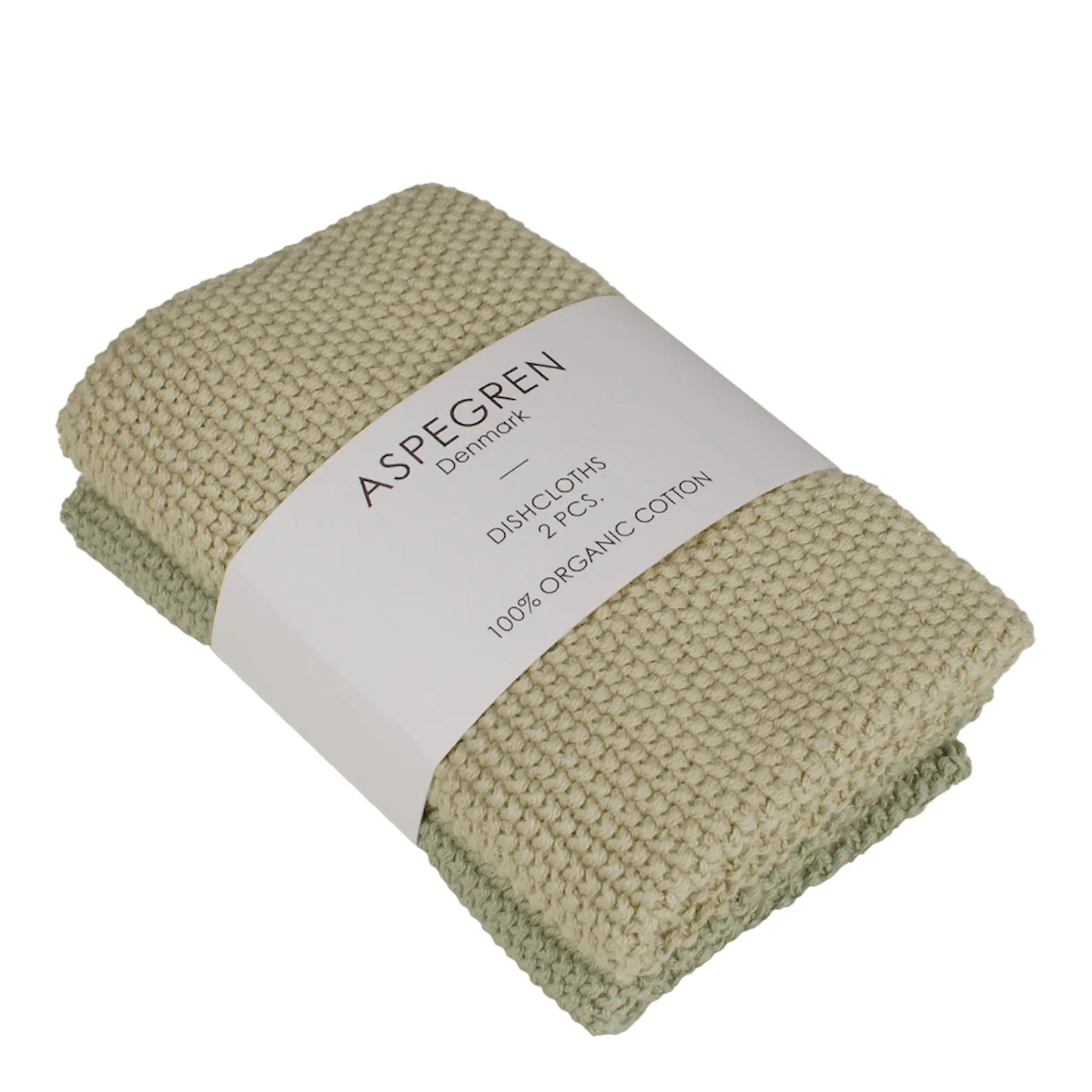 Aspegren Solid disktrasa stickad 26x26 cm 2-pack pampas