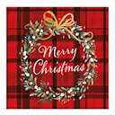 Servett 33x33 cm 20-pack Christmas Plaid Red
