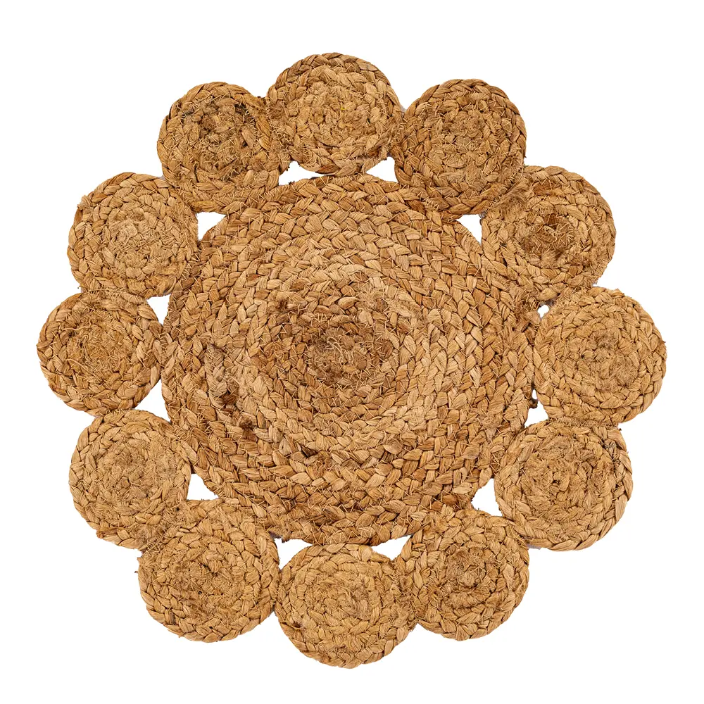 Jute Pöytätabletti 37 cm Floral Natur