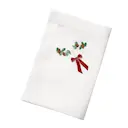 Julservett med mörkröd rosett 50x50 cm