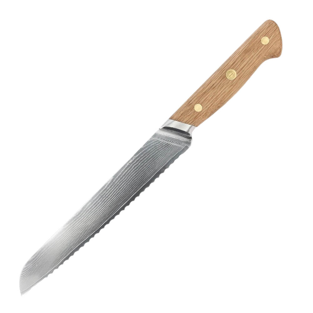 Pillivuyt Gourmet Douron brødkniv 33 cm damaskusstål/eik