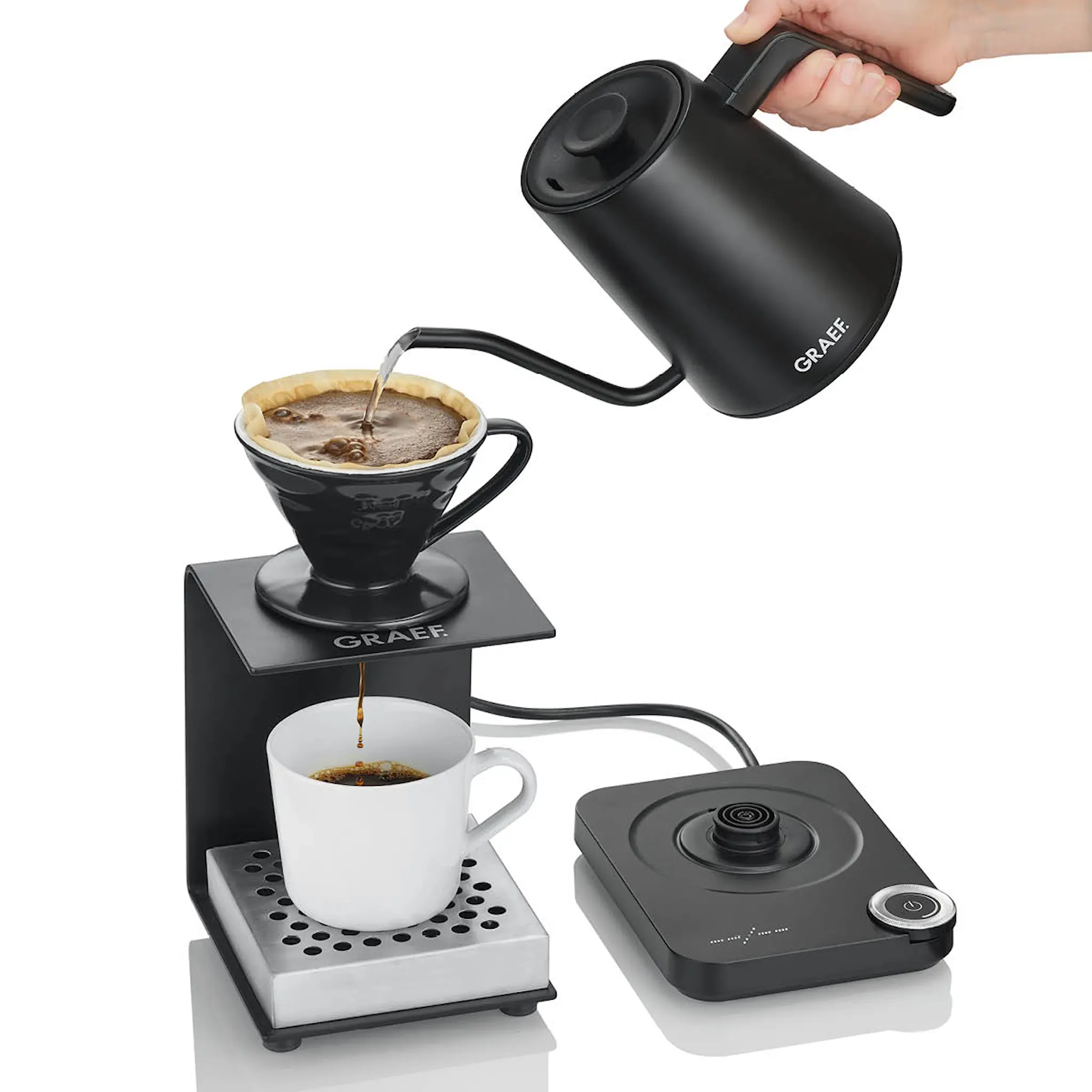 Graef Vattenkokare pour over GK502 0,9 L 1200W matt svart