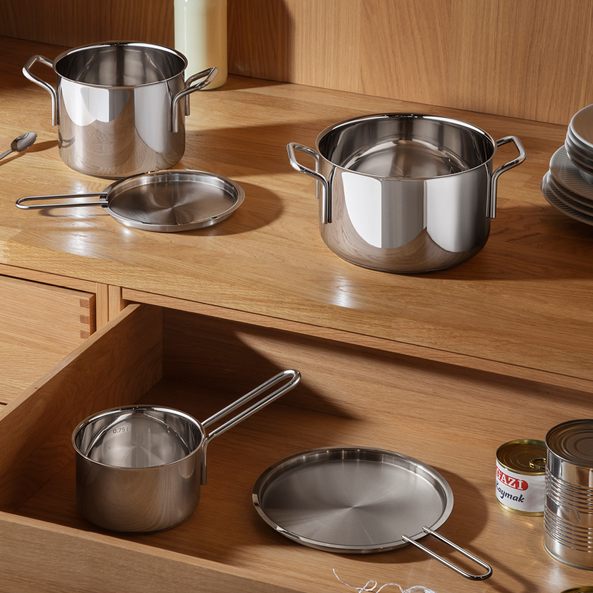 Eva Trio Platt lock 20 cm rostfritt stål