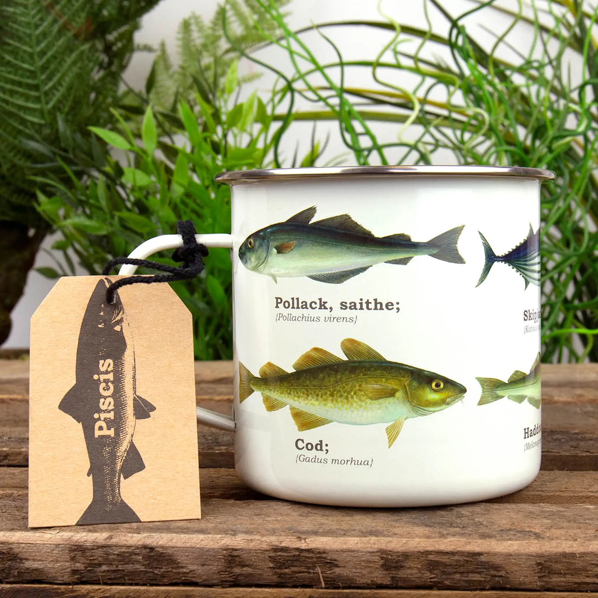 Gift Republic Emaljmugg 50 cl fisk