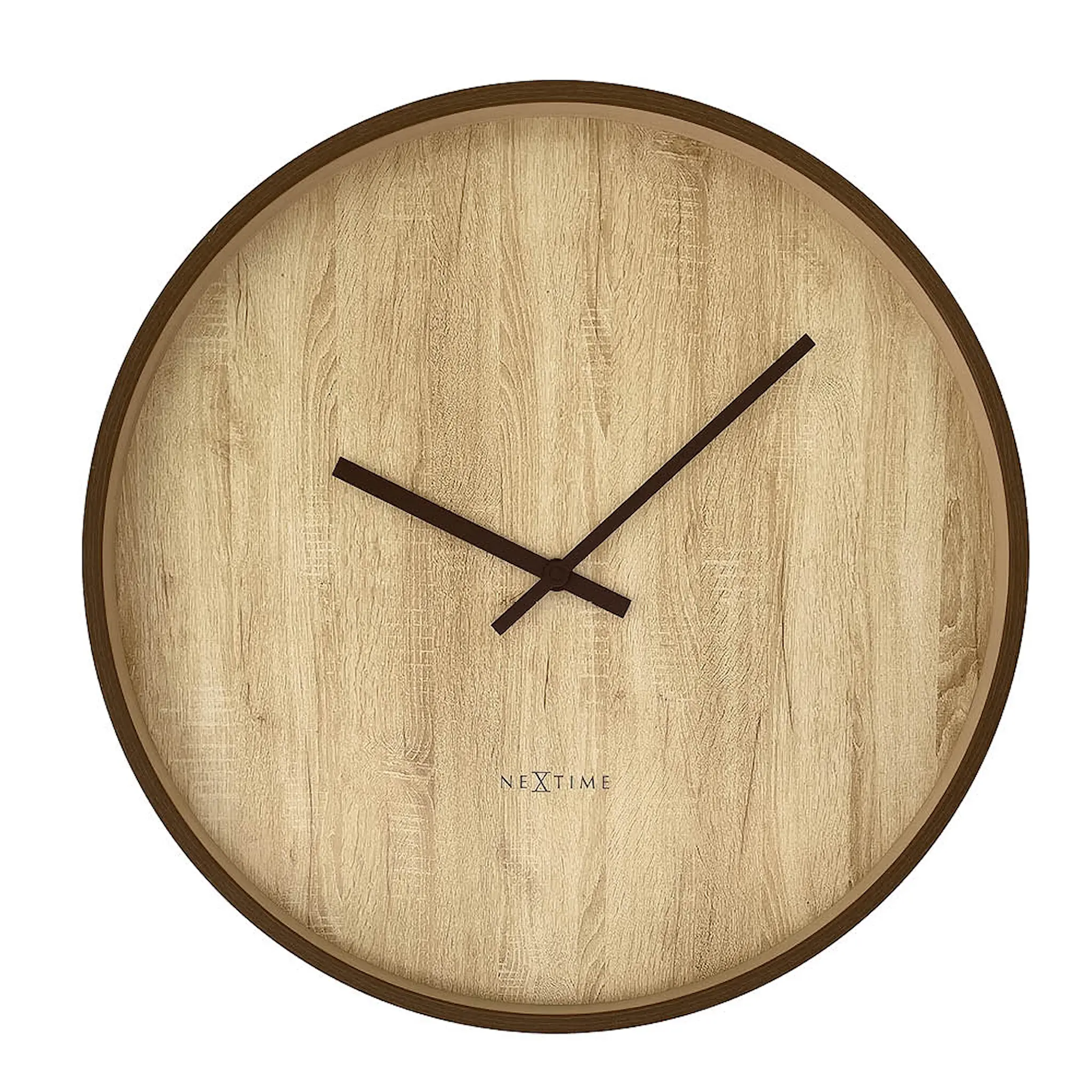 NeXtime Oslo Large väggklocka 50 cm brun