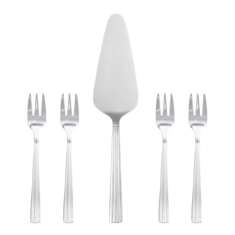 Groovy bestikk kakesett 5 deler stål