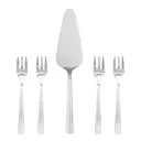 Groovy bestick tårtset 5 delar stål