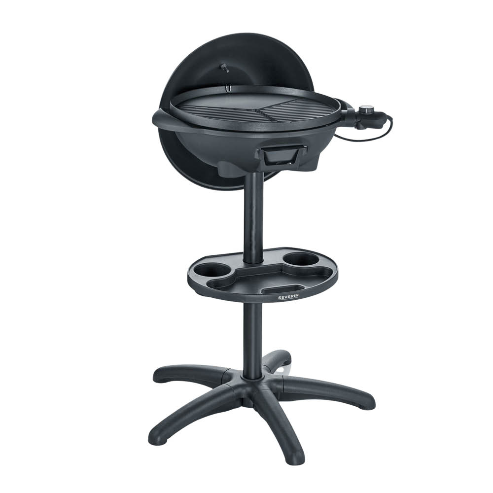 Severin Elektrisk grillkulestativ med lokk PG8541 2000W svart