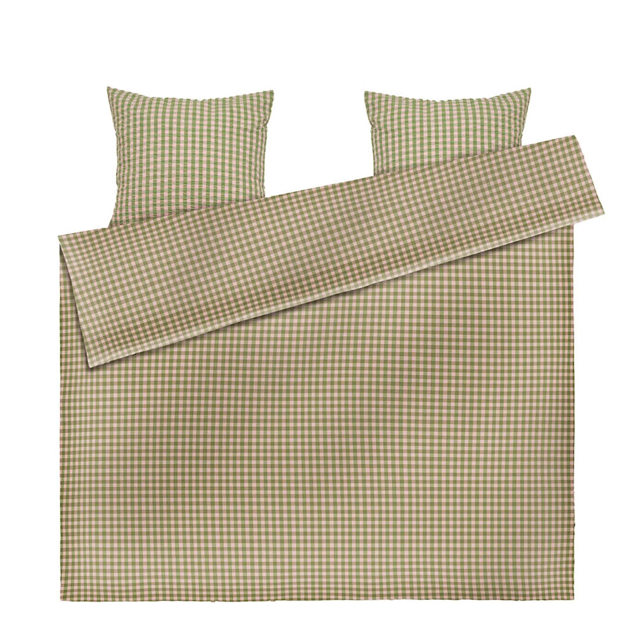 Juna Bæk&Bølge Bäddset 200x220 cm Grön/Ljusrosa