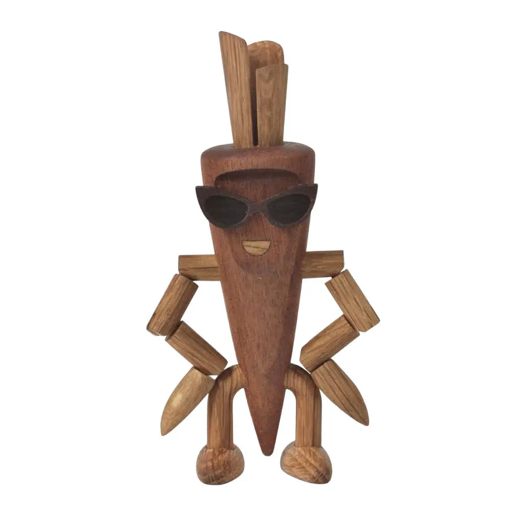 Woodies Camille Carrot Puufiguuri 13 cm Tammi