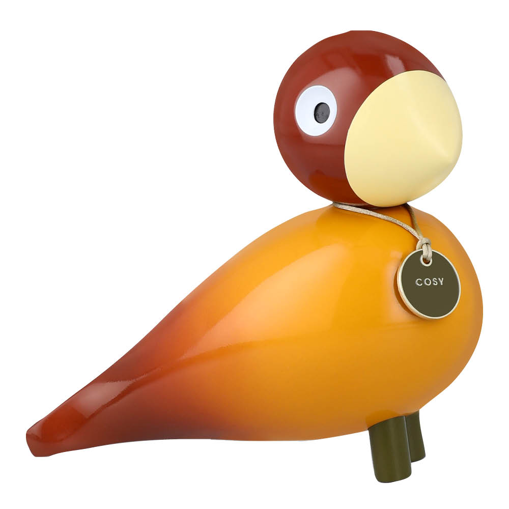 Kay Bojesen Denmark Story Bird sångfågel Cosy 15,5 cm orange