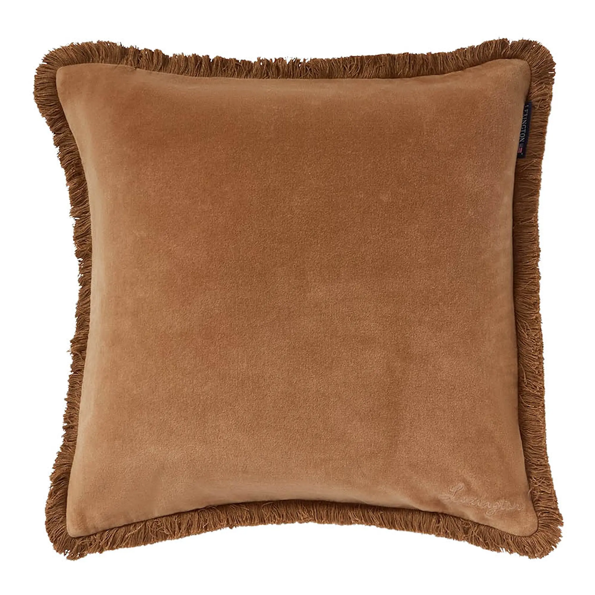 Lexington Fringe kuddfodral sammet 50x50 cm fudge