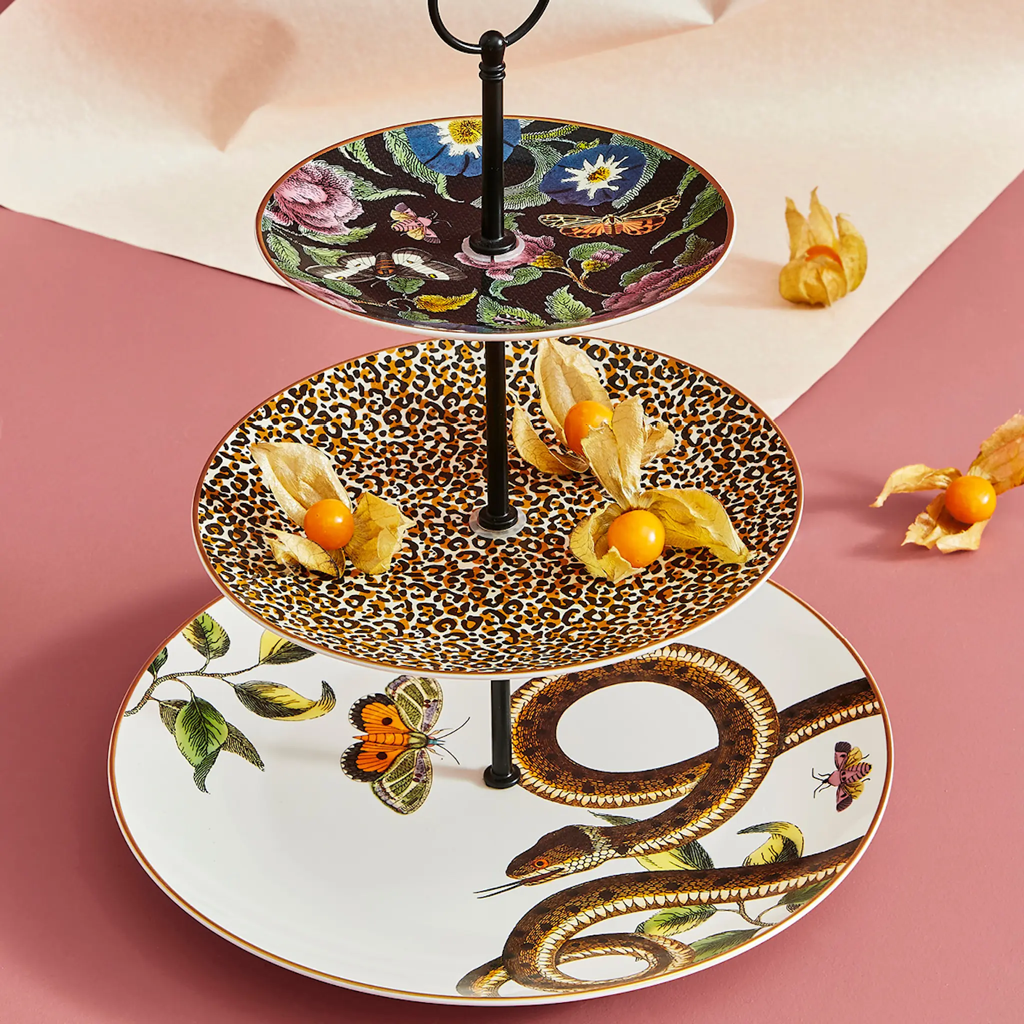 Spode Creatures of Curiosity Tårtfat 3 våningar