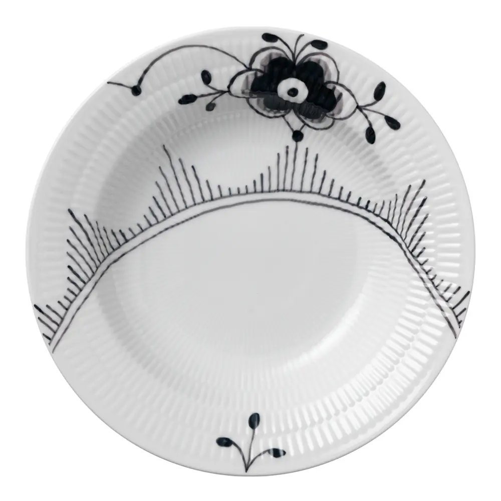 Black Fluted Mega Syvä lautanen 21 cm