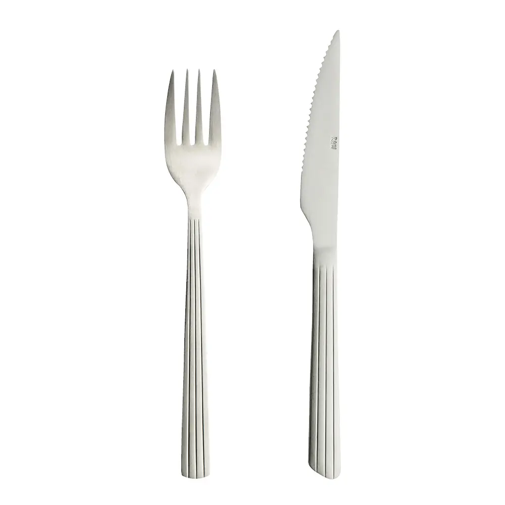 RAW grill bestikksett 8 deler matt stål