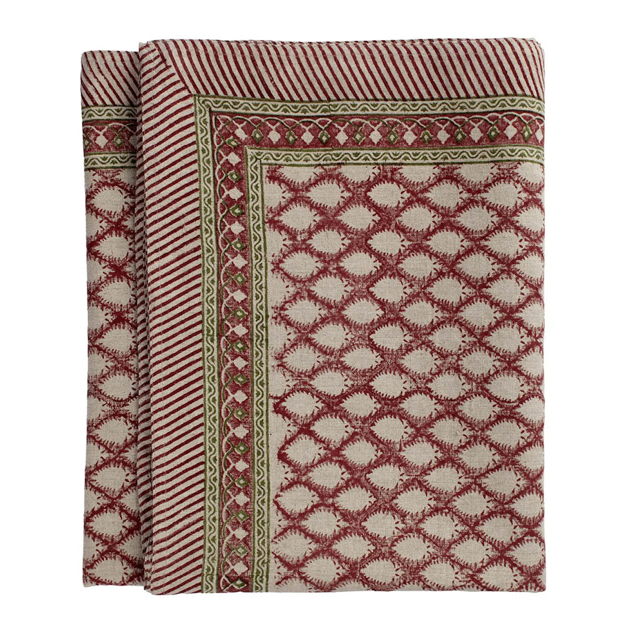 Chamois Cypress linneduk 150x350 cm röd