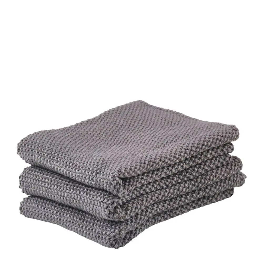 Tiskirätti puuvilla 27x27 cm 3 kpl harmaa