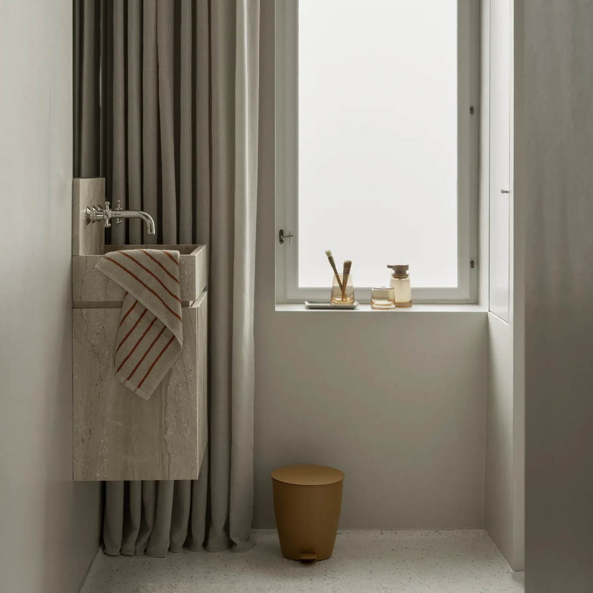 Blomus Arto gästhandduk 50x30 cm 2-pack beige/orange