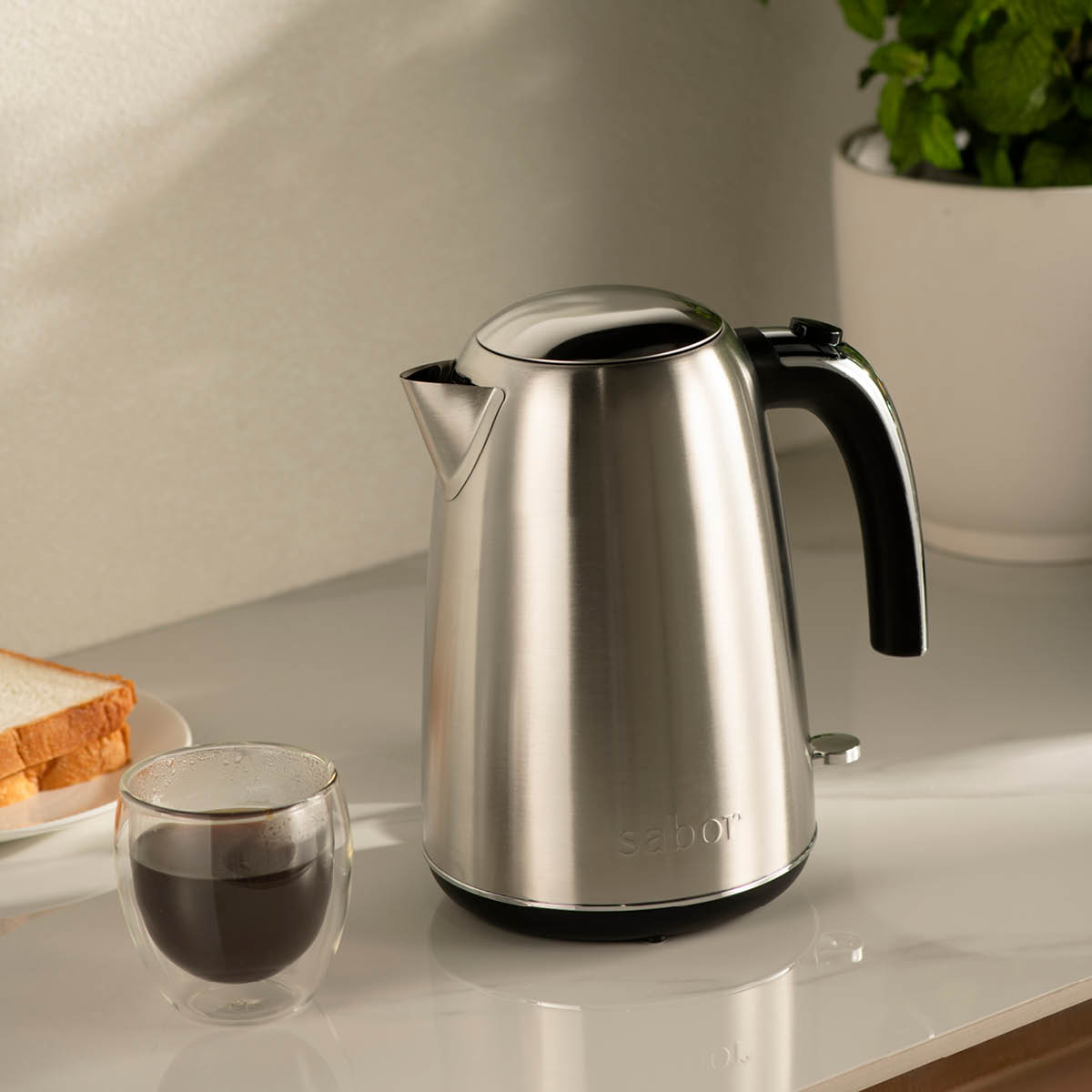 Sabor Elevation vattenkokare 1,7 L borstat stål