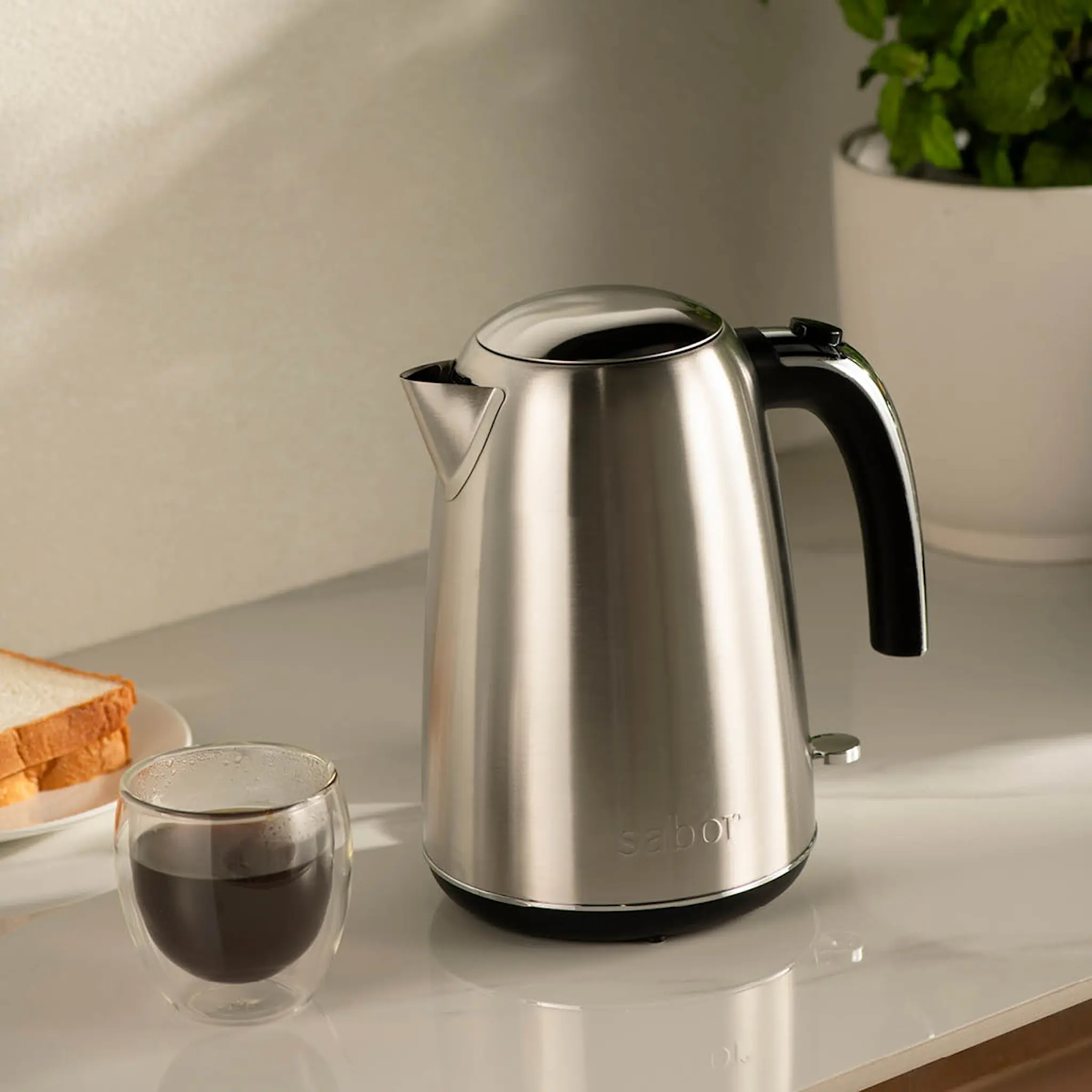 Sabor Elevation vattenkokare 1,7 L borstat stål