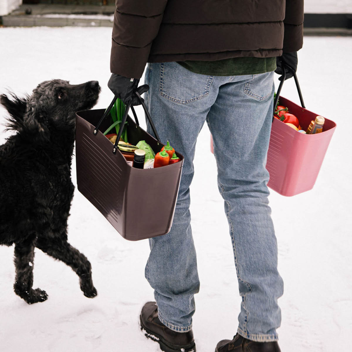 Hinza Green Plastic veske stor 15 L brun