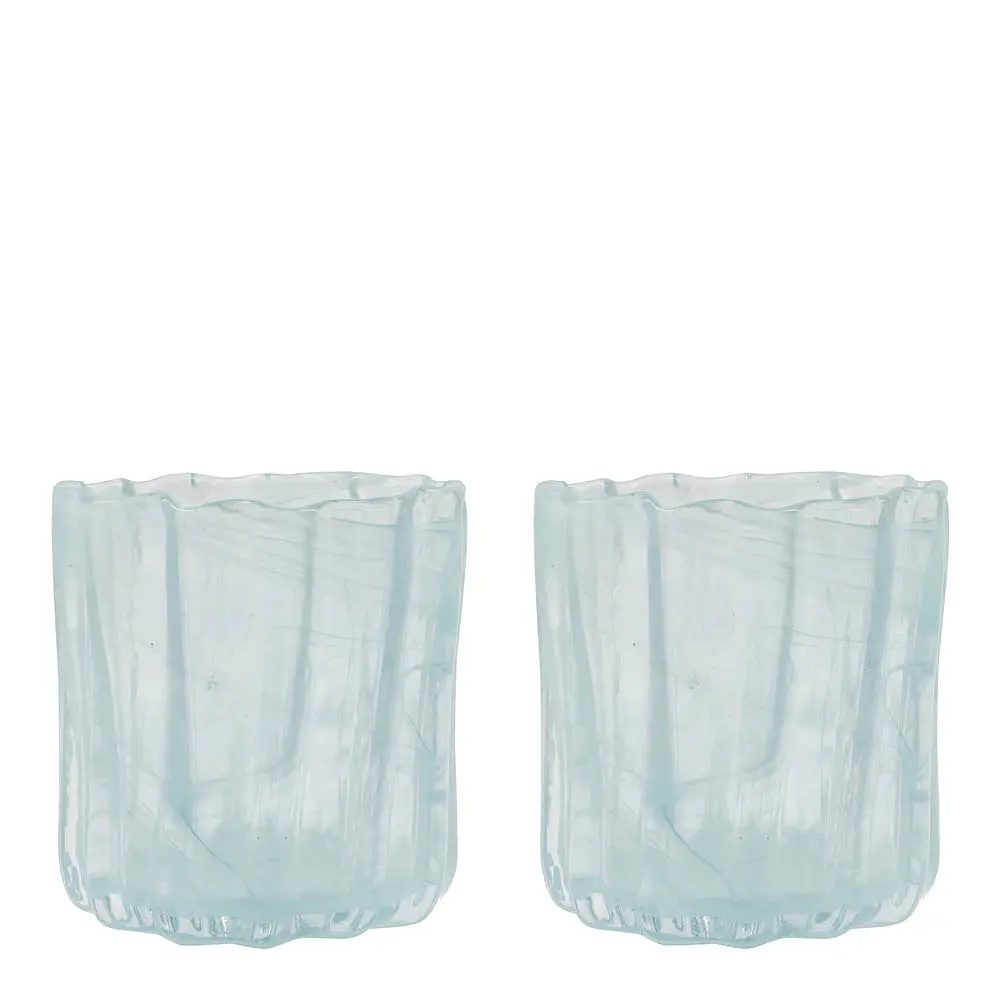 Curl Kynttilälyhty 10x11,5 cm 2 kpl Sininen